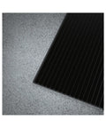Tough As Nails Vinyl V Groove Floor Mats For Garages Shops And Commercial Spots Oil Grease Chemical Resistant Non Slip Anti Fatigue Mat In Black One Eight By Twenty Four By Sixty Inches on gray surfaces.