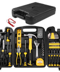 94 Piece Home And Auto Repair Tool Kit With Socket Wrench Set Pliers Screwdrivers And Mixed Hand Tools In Durable Toolbox Case