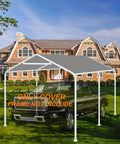 Gray 10x20 Ft Carport Replacement Canopy Cover for Garage Shelter shown over truck, frame not included