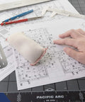 Large Dry Cleaning Pads For Drafting Art Architecture And Graphite Erasers for smudge-free drawings in architectural blueprint work.