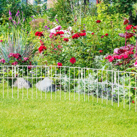 10 Pack Animal Barrier Fence No Dig Fence Decorative Fences 17 Inch High By 10 Foot Long Rustproof Metal Garden Border