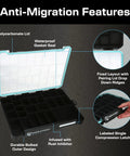 BallistiX Terminal Tackle Tray With Waterproof Gasket Clear Lid And One Hand Latch Anti-Corrosion Box with polycarbonate lid.