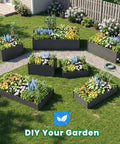 Galvanized Raised Garden Bed 6x3x2 Ft Extra Tall 22.4 Inches Deep Planter Box Bottomless in backyard with flowers