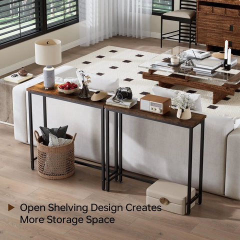 Narrow Entryway Console Table And Sofa Side Table In Industrial Hallway Style For Small Spaces Space Saver in living room
