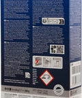 Back of Powerful Dishwasher Cleaner Pack Of 4 Bags showing instructions and safety details.