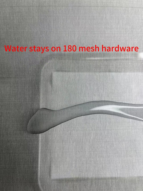 Ultra Fine 180 Mesh Stainless Steel Screen With 0.06mm Wire Diameter For Precise Filtration And Sieving, water droplet shown
