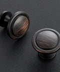 Oil Rubbed Bronze Cabinet Knobs And Drawer Pulls Set 30 Pack One And A Quarter Inch Round Door Pulls And Knobs Closeup