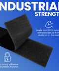 Grip Kit For Pedalboards With 10 Feet Of Heavy Duty Hook And Loop Tape shown with nylon material for guitar pedal security.