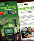 Packaging of Soil Moisture Meter For Root Level Readings No Batteries Needed Quick Watering Cues For Over 150 Plants Ideal For Indoor Outdoor Gardens In Soil Use Only