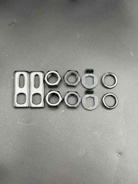 M16 Torque Arms For Electric Wheel Hub Motors, Slotted Axle Nut Hardware Kit, Corrosion Resistant Black Painted Steel, Includes Locking Nuts, Compatible With QS, Yuma, And Sotion Hub Motors.