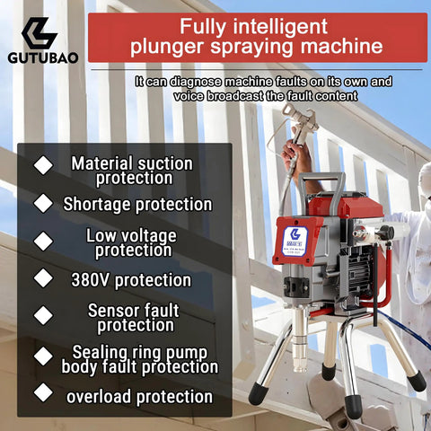 Heavy Duty Airless Paint Sprayer With Fifty Foot Hose And Three Swappable Tips Crush Exterior Painting Projects displaying features and usage.