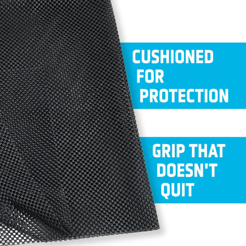Close-up of Non Slip Roof Mat For All Vehicles Soft Protector Liner With All Weather Grip texture, emphasizing cushion and grip features.
