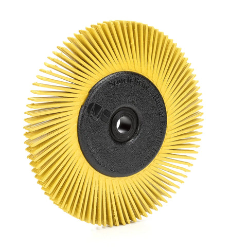 Cubitron Radial Bristle Brush With Ceramic Abrasive Grain For Finishing Polishing And Deburring, 6 Inch Diameter, side view