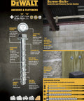 3/8 X 4 Inch Heavy-Duty Screw Bolt Concrete Anchor Zinc Plated For Fast Install Pro-Grade Tap-In Design With Edge Spacing