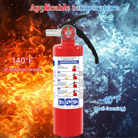Two Pack Abc Dry Chemical Fire Extinguishers With Mount For Vehicles And Garages Tested For Bitterly Cold Conditions Heavy Duty Emergency Preparedness Gear That Has Your Back