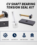 Heavy Duty CV Axle Bearing Puller Seal Kit Tool Premium Steel For Toyota 4Runner Tacoma FJ Cruiser 8 Inch Diff Front Clamshell Remover Handles Part 18195 Best Garage Tool Like Pros For 2003 To 2018 Vehicles Very Smooth Fix At Home Or Shop Quick Now. CV shaft bearing tension seal kit parts