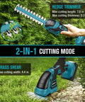 Cordless Hedge Trimmer Tool Only For Makita 18V Battery Battery Not Included Handy Lightweight Bush Trimmer shown in action