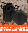 Large Arborist Rope Bag Bucket Style Storage For Tree Climbing Gear Heavy Duty Nylon Gear Bag With Handles, black color