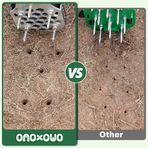 Heavy Duty Lawn Aerator Shoes With Thick Metal Base And Longer Steel Spikes Adjustable Straps Fully Assembled comparison