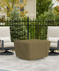Square Fire Pit Cover With Elastic Fit 160 GSM Duro Pro Breathable Nonwoven Fabric Waterproof UV And Weather Resistant 42 Inch