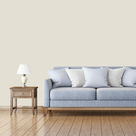 Living room painted with Signature Interior Exterior Eco Friendly Paint Snow White Low Sheen 1 Gallon, featuring elegant decor.