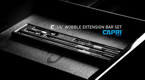Quarter Inch Drive Wobble Extension Bar Set 5 Piece For Max Reach And Flex Lets You Turn Hard To Reach Fasteners Capri Tools