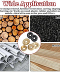 19 Piece Wood Carving Disc Set For Four And Four Point Five Inch Angle Grinders With Seven Eighths Inch To Five Eighths Inch Arbor Adapters