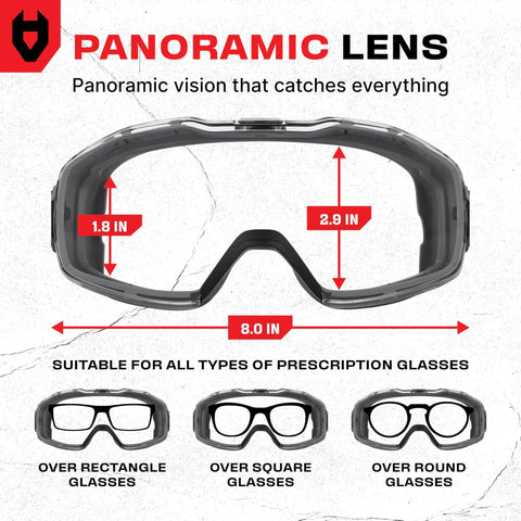 Adjustable Lightweight Full Face Shield For 6X3 OTG Vented Safety Goggles Compatible ANSI Z87 1 Certified PPE Built To Stand Up To Dust Debris And Particles