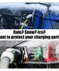 Heavy Duty EV Charger Plug Cover Waterproof Outdoor Electric Vehicle Port Cap Snap Back Weather Resistant Nylon Shield against rain, snow
