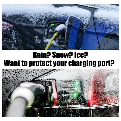 Heavy Duty EV Charger Plug Cover Waterproof Outdoor Electric Vehicle Port Cap Snap Back Weather Resistant Nylon Shield against rain, snow