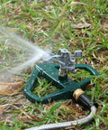 Heavy Duty Impact Pulsating Sprinkler For Yard All Metal Adjustable Rotating Impulse Lawn Sprinkler with Zinc Alloy on grass