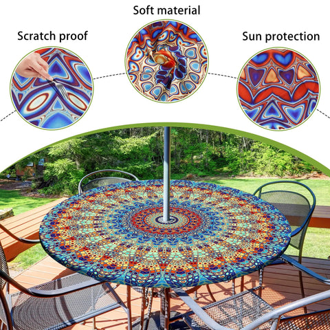 Round Outdoor Tablecloth Waterproof Oilproof Cover ✓