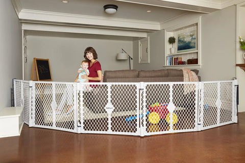 Wall Mount Kit For Baby Play Yards Extends Your Superyard Across Wide Open Spaces, Works With Up To Six Panels, Fits Superyard Play Pens
