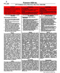 Fairview GR-968C compact two-stage propane regulator label with bilingual instructions and warnings.