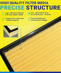 Close-up of air filter with precise structure, part of Cabin And Engine Air Filter Set For Subaru Crosstrek Outback Legacy Ascent Impreza XV 2017-2026 Replacement 8713958010 Direct Fit Premium Maintenance Kit.