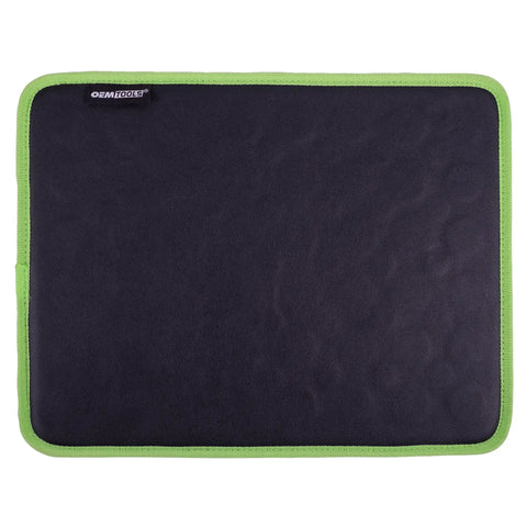 Magnetic Tool Pad 12.5 x 9.75 Inch Flexible Magnet Tray in green and black for mechanics and DIY projects.