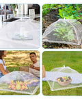 Outdoor Mesh Food Covers Set 10 Pack Pop Up Tents for Picnic and Camping shielding food and plants