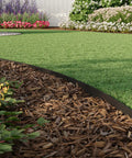4 Inch Composite Landscape Edging Kit With 40 Foot Roll And 24 Anchoring Stakes Contractor Grade Black Edging in garden border