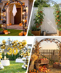 Heavy Duty Rustproof Garden Arch Metal Trellis For Climbing Plants Outdoor Wedding Arch Arbor Frame Archway decorated seasonally