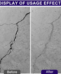 Before and after comparison of concrete cracks sealed using Pro Level EPDM Backer Rod Sealing Driveway Cracks Expansion Joints And Gaps 1/4 Inch By 100 Feet Caulk Saver Foam Rope.