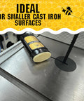 All Purpose Shop Wax Precision Kit Featuring Natural Multi Surface Metal Wood And Plastic Conditioning Paste for smaller cast iron surfaces.