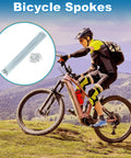 36 Set 14G Bicycle Spokes 297mm For Wheel Building Galvanized Carbon Steel with cyclist riding bike in mountains