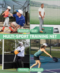 Multi-sport training with Heavy Duty Golf Batting Cage Net for Backyard Practice With Extra Striking Net Frame Not Included