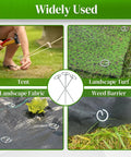 Heavy Duty 6 Inch Galvanized Landscape Stake Set 100 Pcs 11 Gauge Circle Top Garden Staples installed in various applications