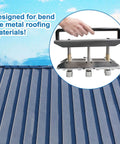 Three Station Edge Roller Bender For Metal Roofing And Sheet Metal, Dual Bending Styles Straight And Curved, in action