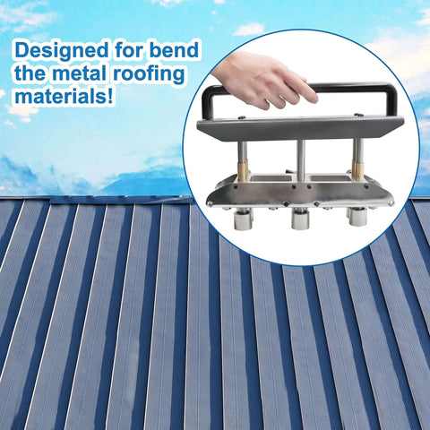 Three Station Edge Roller Bender For Metal Roofing And Sheet Metal, Dual Bending Styles Straight And Curved, in action