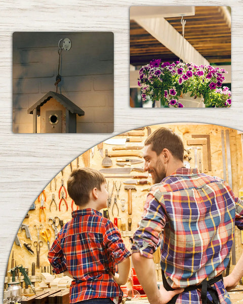 Dead Nuts Heavy Duty Plant Ceiling Hooks In Crisp White That Straight Up Grips Securely For Up To Fifty Pounds Perfect For Showcasing Potted Vines Indoors Or On Decks With Rust Resistant Steel Hangers And Zero Fuss Setup Three Pack Sets