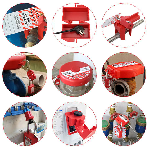 Pro Grade 73 Piece OSHA Compliant Lockout Tagout Kit With Padlocks Hasps Tags Circuit Breaker Electrical Plug Ball Gate And Cable Locks