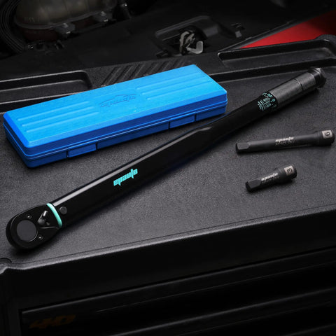 Beefy 1/2-Inch Drive Click Torque Wrench With 25-250 Ft-Lb Range, Case Included on black surface