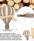 Wooden Hot Air Balloon Monthly Milestone Cards For Babies with size and thickness details shown